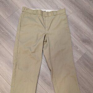 Dickies 874 Original Fit Work Pants 36x29 Khaki Tan Chinos Mens 65/35 Twill